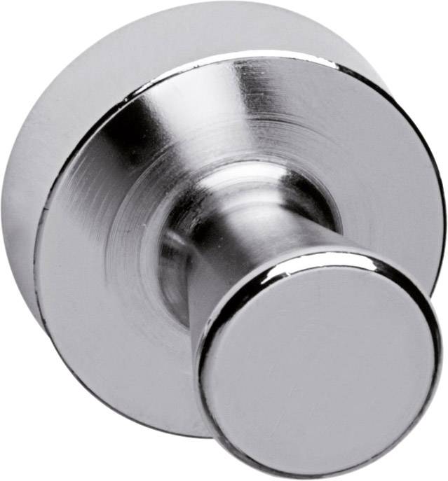 Ein silberner, zylinderförmiger Magnet mit glatter Oberfläche, geeignet zum Befestigen von Notizen auf magnetischen Oberflächen.
