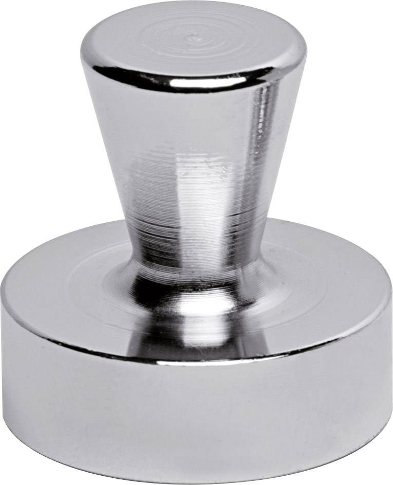 Metallischer Türknauf in zylindrischer Form mit glänzender Oberfläche, vor weißem Hintergrund.