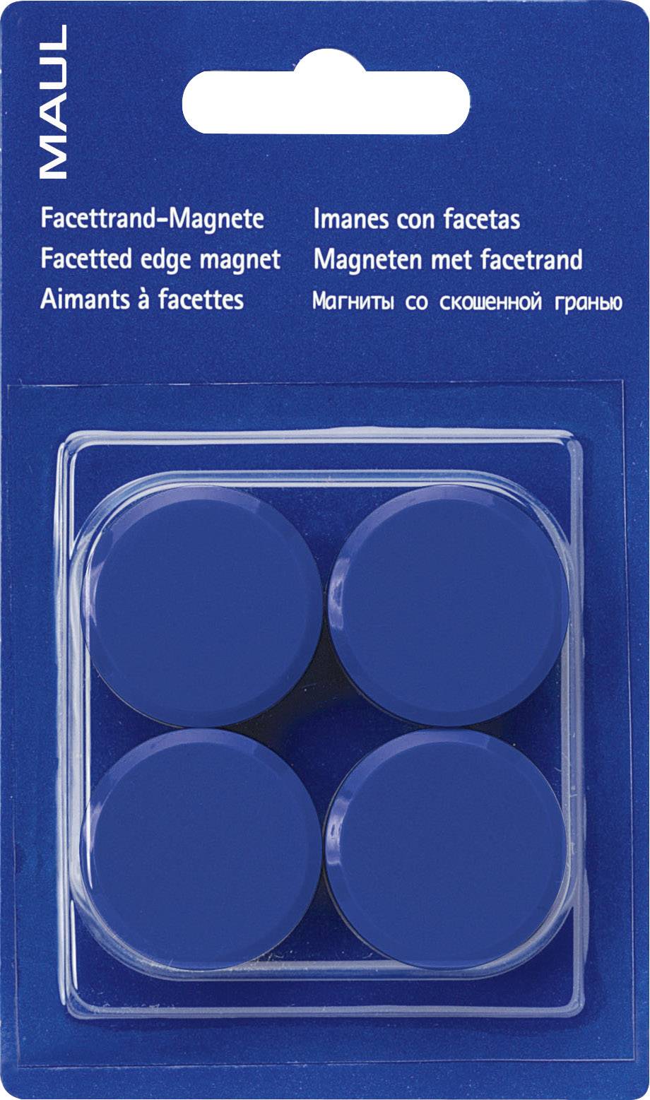Maul Magnet MAULpro (Ø x H) 30 mm x 10 mm rund Blau 4 St. 6177235