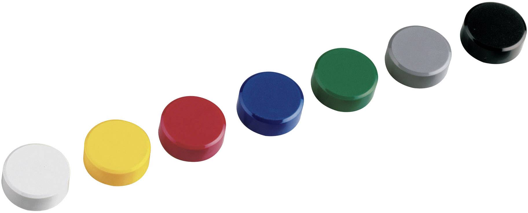 Maul Magnet MAULpro (Ø x H) 34 mm x 13 mm rund Weiß, Gelb, Rot, Blau, Grün, Grau, Schwarz 20 St. 6178199