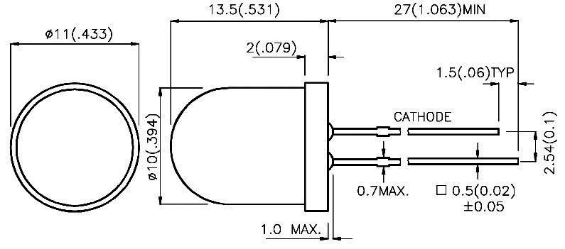 Kingbright L-813SRD-E LED bedrahtet Rot Rund 10 mm 450 mcd 60 ° 20 mA 1.85 V