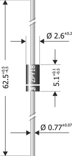 TRU Components Z-Diode TC-ZPY24 Gehäuseart (Halbleiter) DO-41 Zener-Spannung 24V Leistung (max) P(TOT) 1.3W