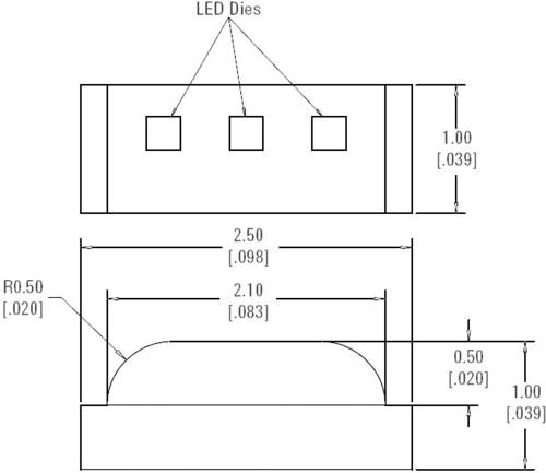 Broadcom HSMF-C115 SMD-LED mehrfarbig Sonderform Rot, Grün, Blau 80 mcd, 170 mcd, 60 mcd 125° 20 m
