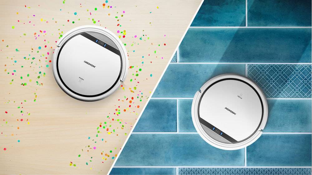 Medion MD18501 Reinigungsroboter Weiß, Schwarz 1 virtuelle Wand