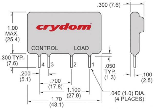 Crydom Halbleiterrelais CMX60D5 5A Schaltspannung (max.): 60 V/DC 1St.