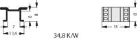 Fischer Elektronik 10035047 FK 250 08 LF PAK Kühlkörper 34.8 K/W (L x B x H) 8 x 15 x 8mm DPAK, LF-PAK