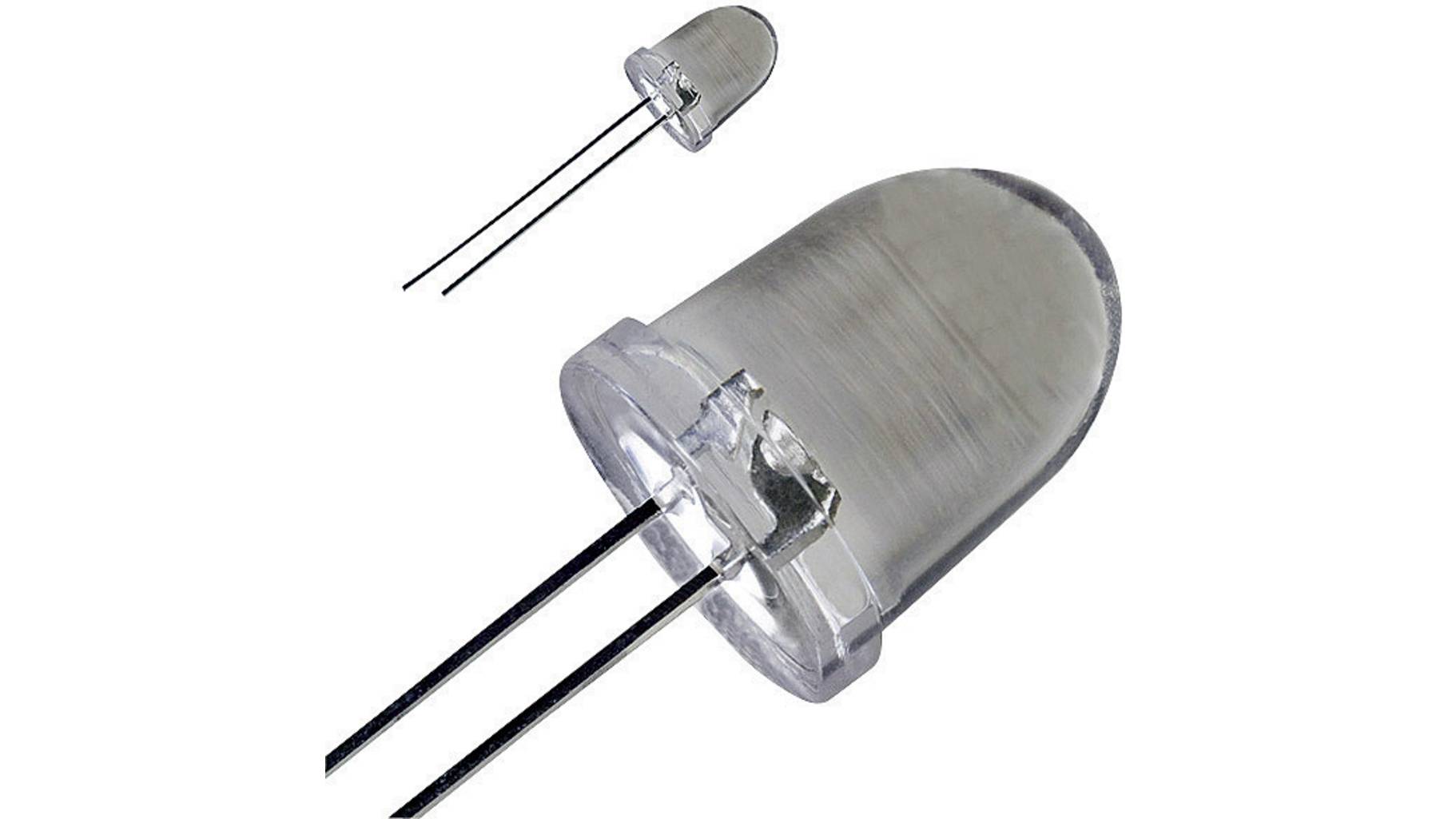 Thomsen LED-10-80.000W LED bedrahtet Weiß Rund 10mm 80000 mcd 20° 30mA ...