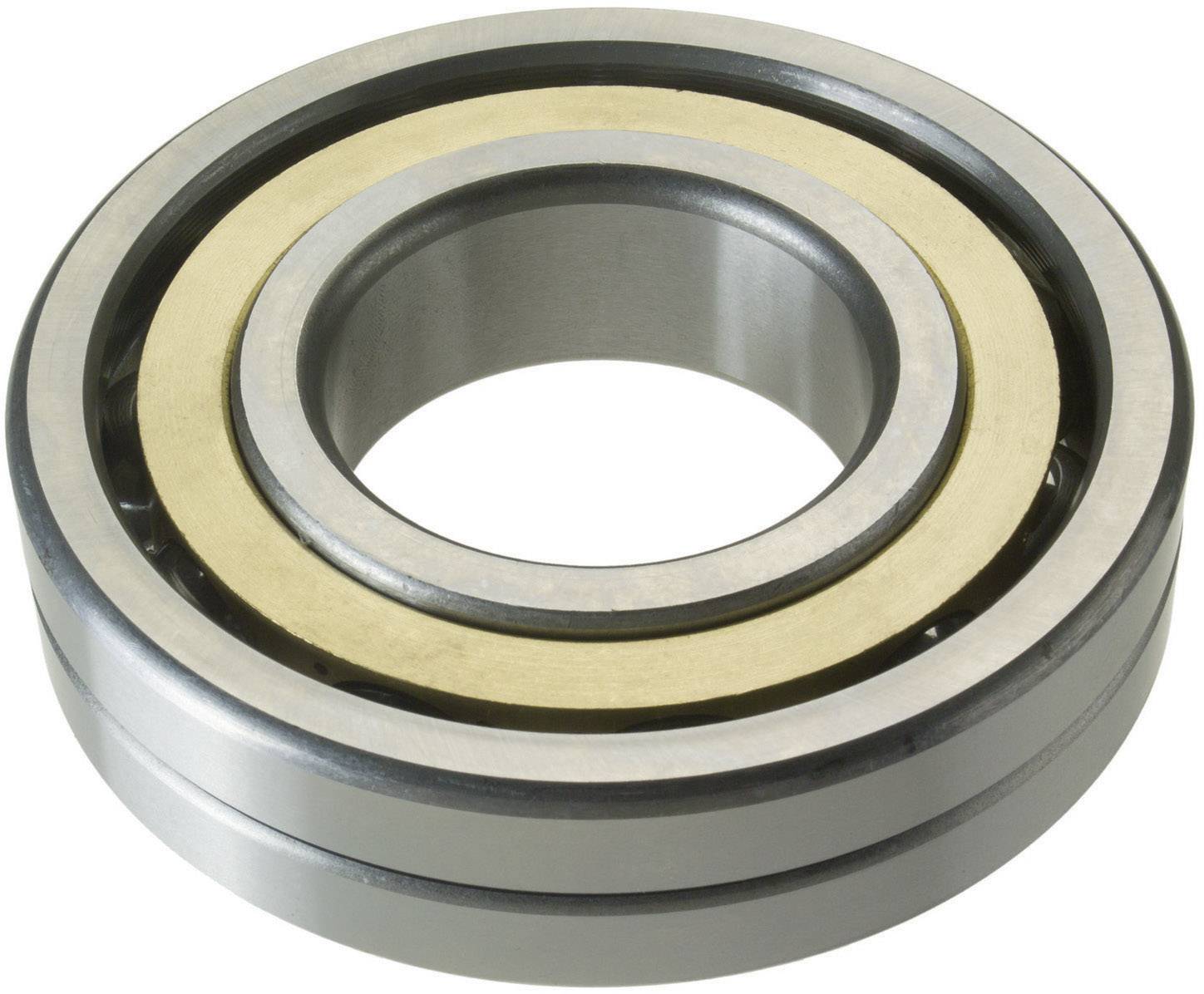 Ein Kugellager aus Metall, bestehend aus einem inneren und einem äußeren Ring sowie mehreren Kugeln, die reibungsarme Rotation ermöglichen.