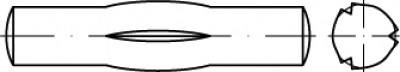 TOOLCRAFT TO-5438037 Knebelkerbstift 4 mm Stahl 100 St.