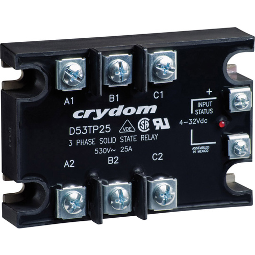 Crydom Halbleiterrelais D53TP50D 50A Schaltspannung (max.): 530 V/AC Nullspannungsschaltend 1St.