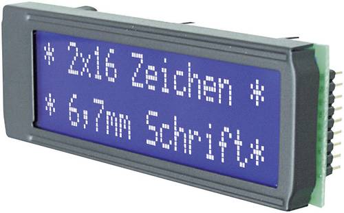 Electronic Assembly LCD-Display Weiß Blau (B x H x T) 75 x 26.8 x 10.8mm EADIP162-DN3LW