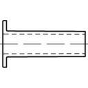 TOOLCRAFT TO-5454315 Vollhohlniete 8mm 100St.