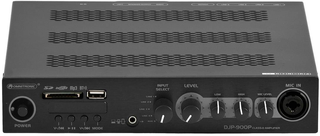 Omnitronic DJP-900P PA Verstärker RMS Leistung je Kanal an 4 Ohm: 460 W