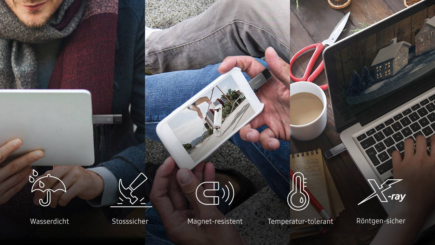 Samsung DUO Plus USB-Zusatzspeicher Smartphone/Tablet 64 GB USB 3.2 Gen 2 (USB 3.1), USB-C®