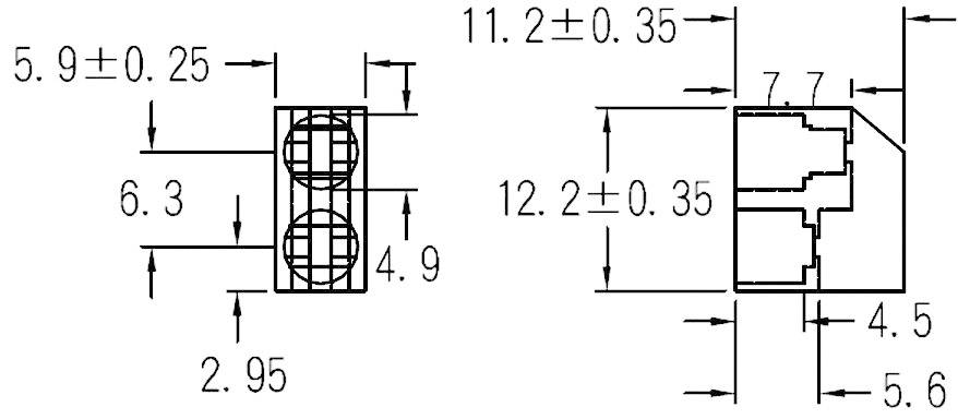 KSS PLD2-5C LED-Abstandshalter 2fach Schwarz Passend für (LEDs) LED 5 mm