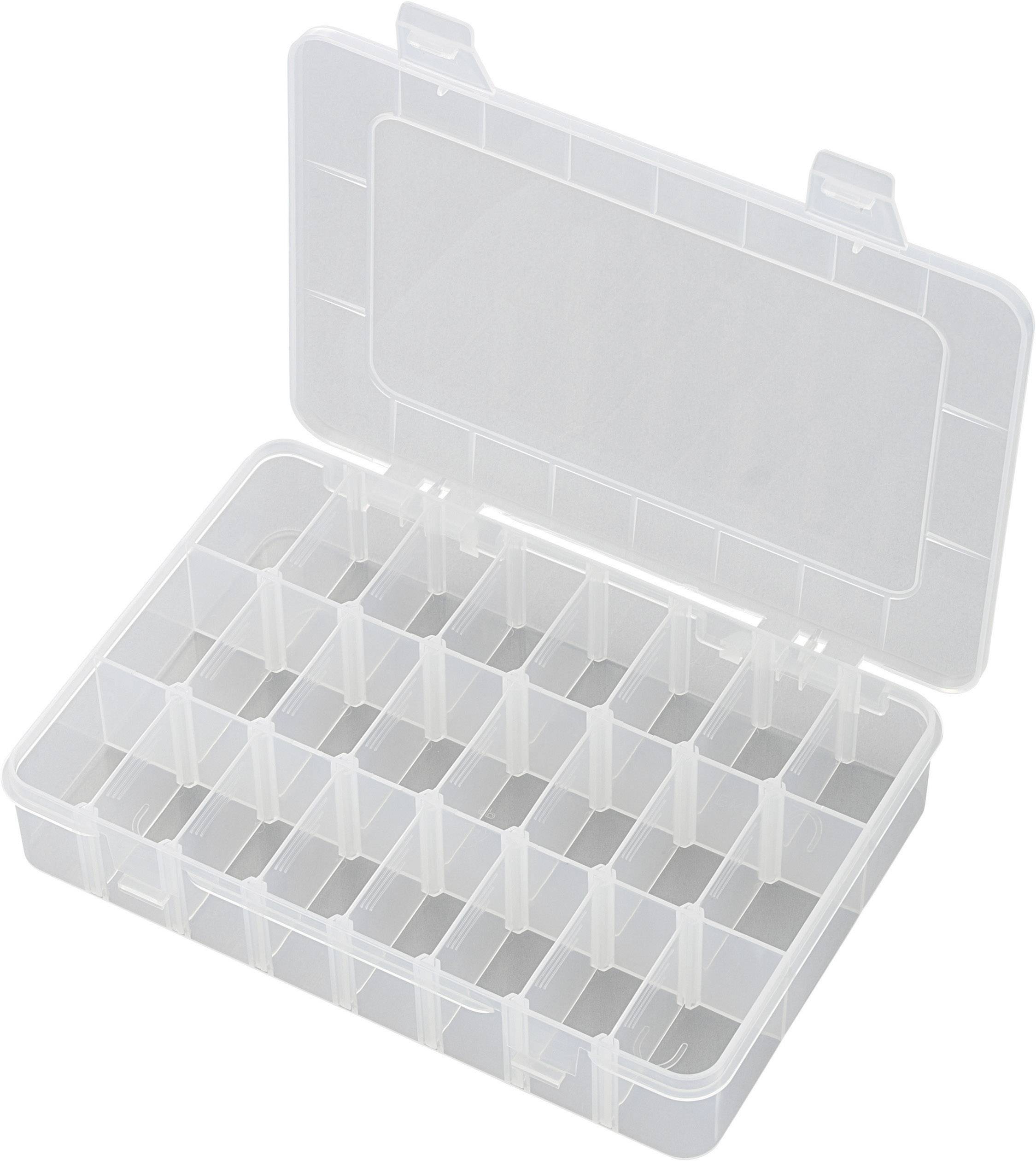 TRU Components EKB-206 Sortimentskasten (L x B x H) 200 x 130 x 35 mm Anzahl Fächer: 24 variable Un