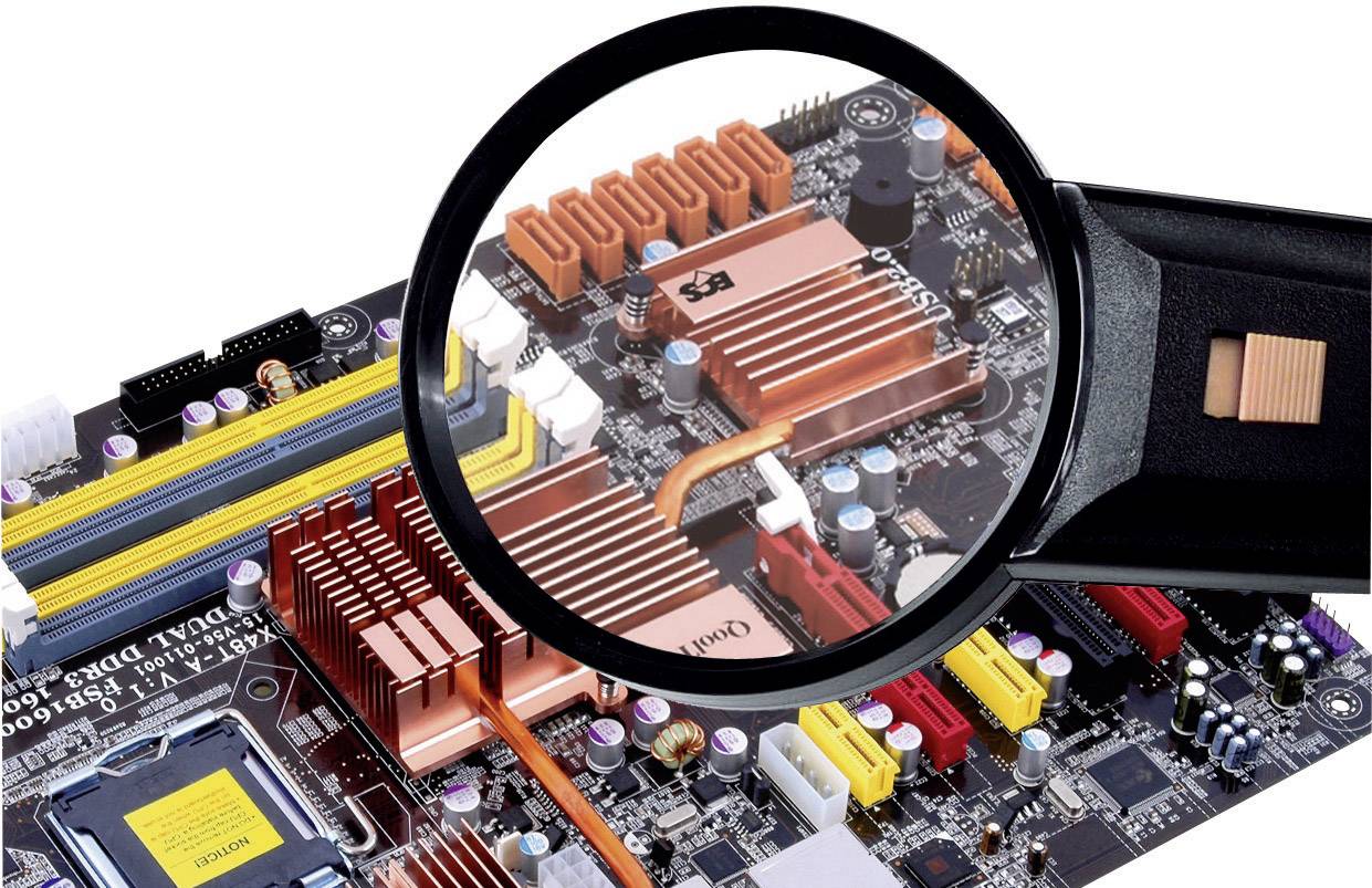 Conrad Components 182039 Magnifier2x Handlupe mit Beleuchtung Vergrößerungsfaktor: 2 x Linsengröße: (Ø) 85 mm