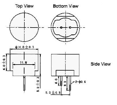 A-14P20 Ultraschall-Sensor 1 St. Frequenz (max.): 40 kHz (Ø x H) 14 mm x 6 mm