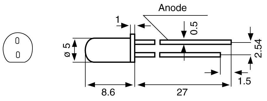 Kingbright 9-15V LED GRUEN LED bedrahtet Grün Rund 5mm 60° 11mA