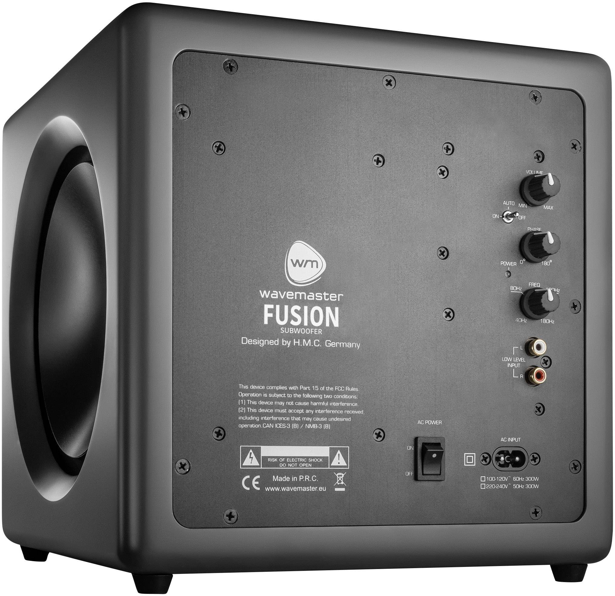 Wavemaster Fusion HiFi Subwoofer Grau 200 W 30 Hz - 180 Hz
