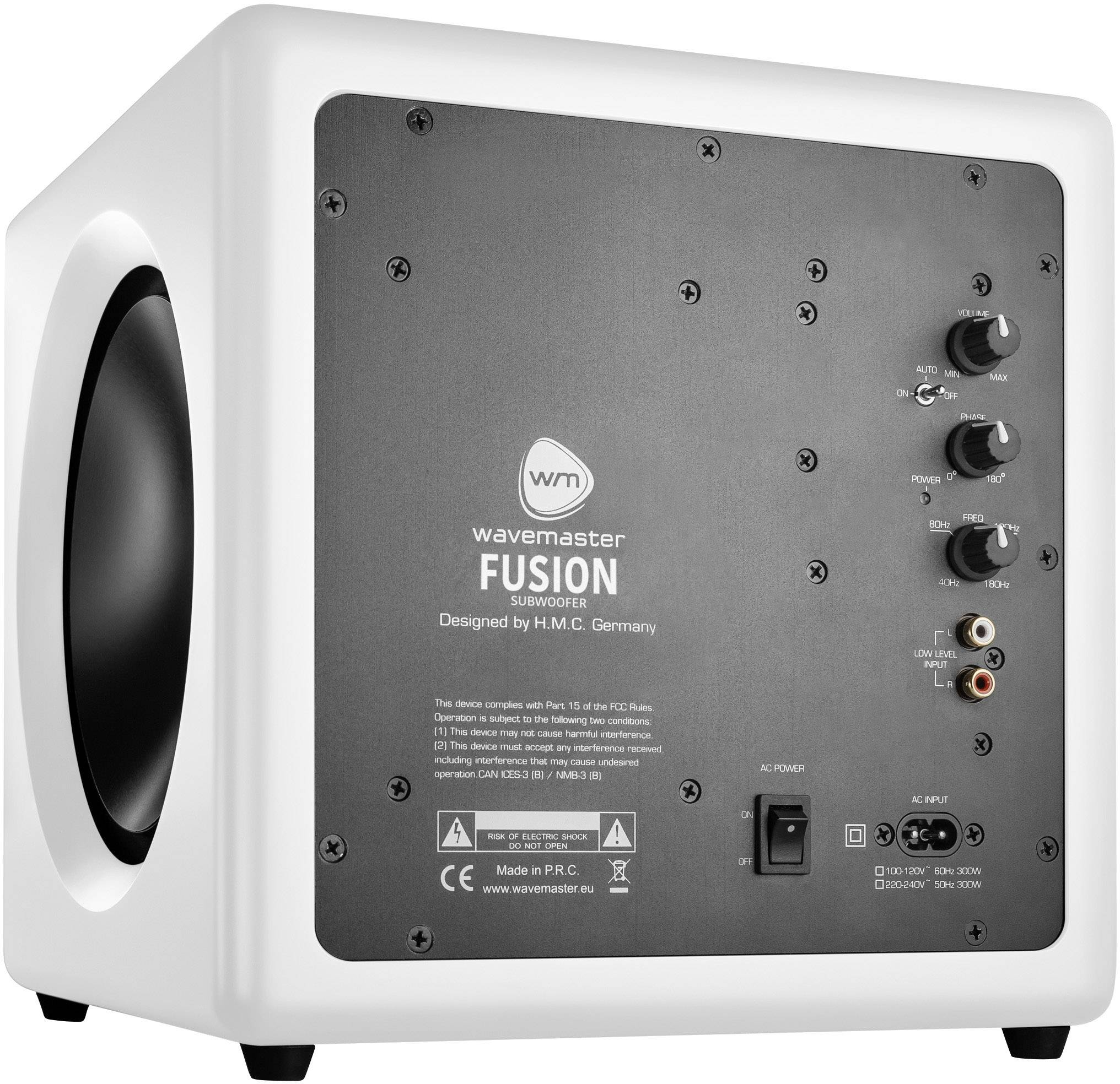 Wavemaster Fusion HiFi Subwoofer Weiß 200 W 30 Hz - 180 Hz