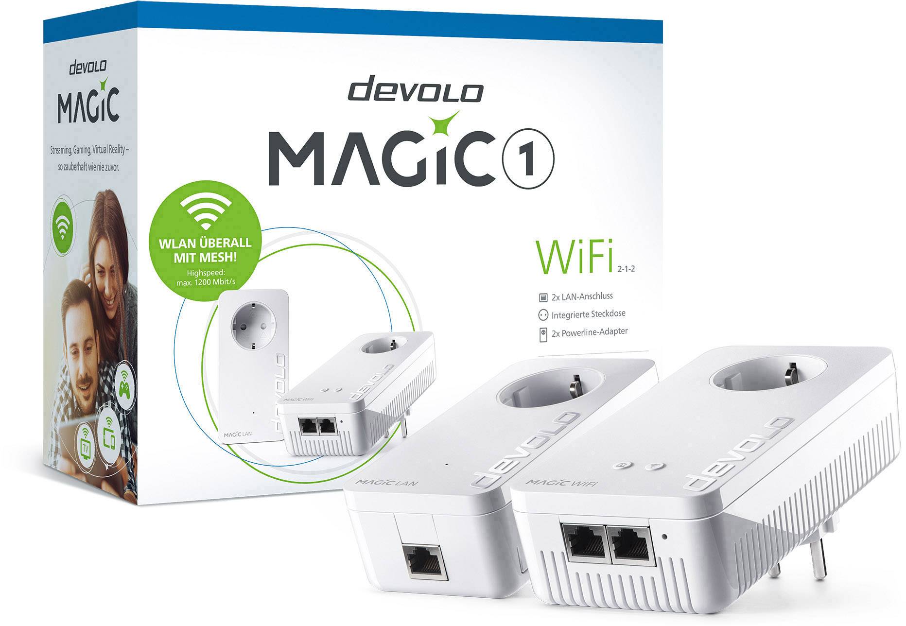 Devolo Magic 1 WiFi Starter Kit Powerline WLAN Starter Kit 8359 DE, AT Powerline, WLAN 1200MBit/s