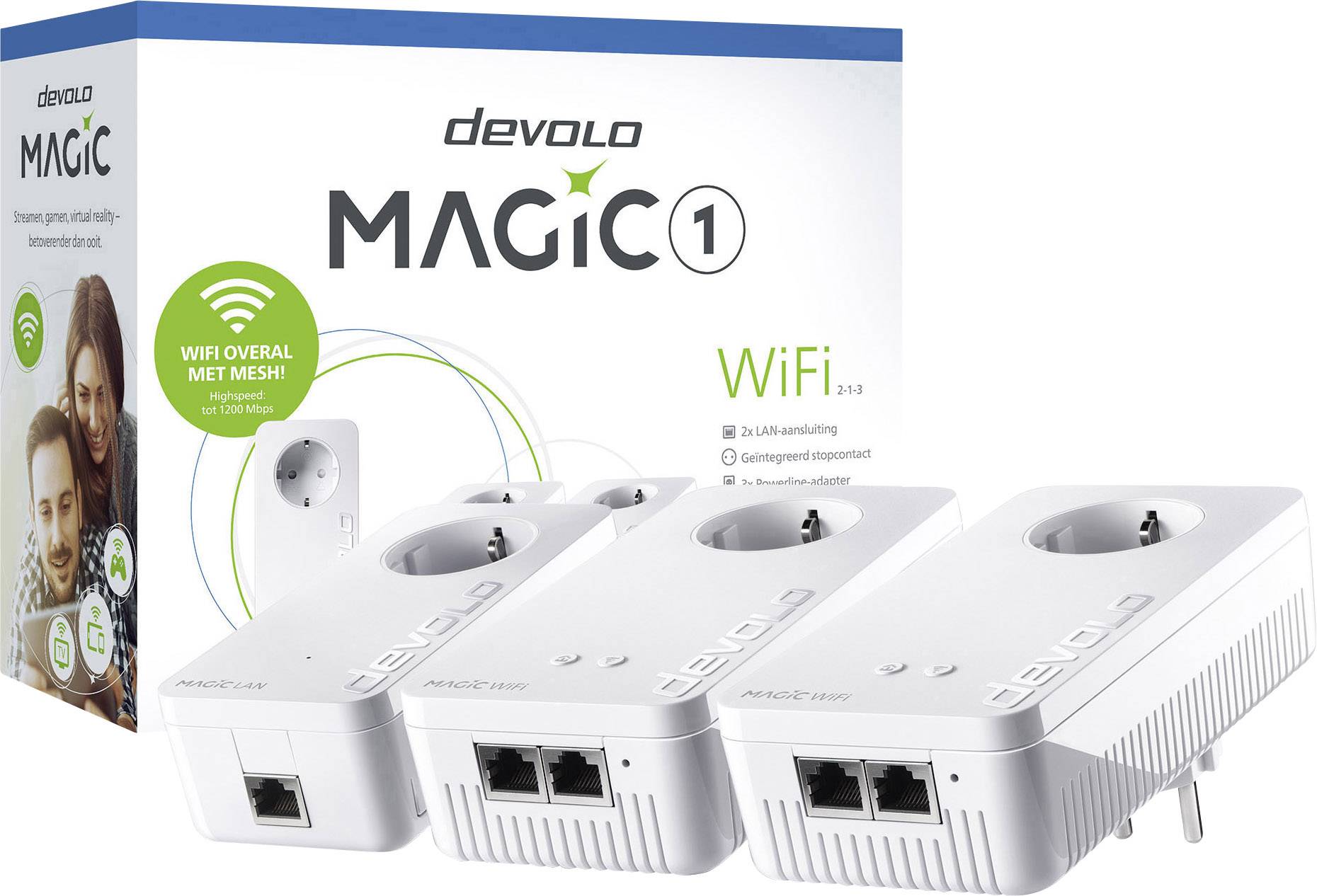 Devolo Magic 1 WiFi 2-1-3 NL Powerline WLAN Network Kit 8372 1.2 GBit/s