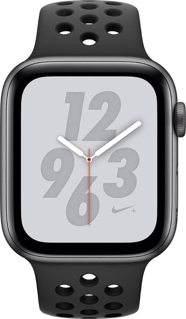 Apple Watch Series 4 Nike+ Cellular 44mm Aluminiumgehäuse Spacegrau Sportarmband Schwarz, Anthrazit