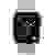 Apple Watch Sport Series 4 40 mm Aluminiumgehäuse Silber Sportarmband Weiß