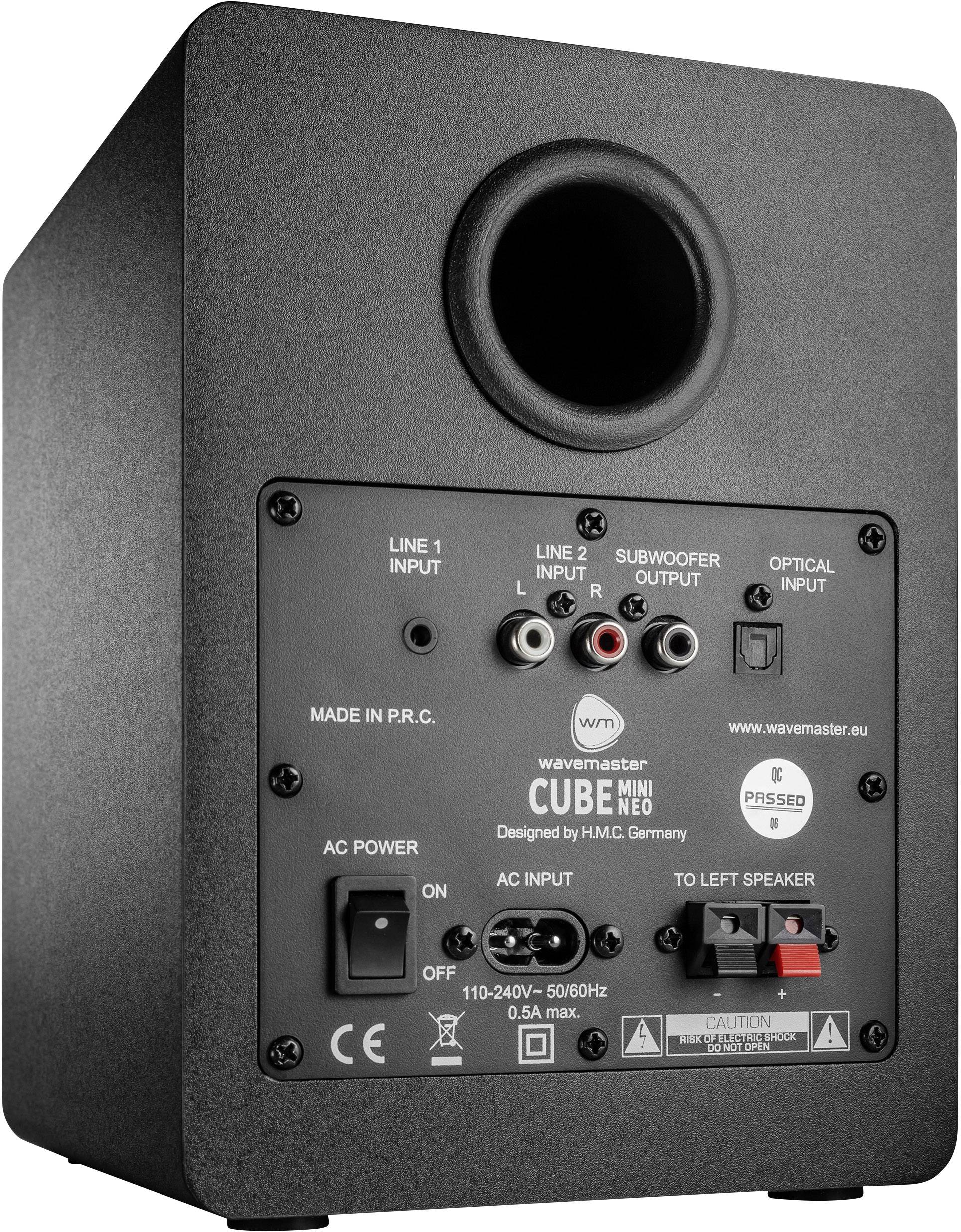 Wavemaster CUBE mini Neo Aktiver Monitor-Lautsprecher 10 cm 4 Zoll 36 W 1 St.