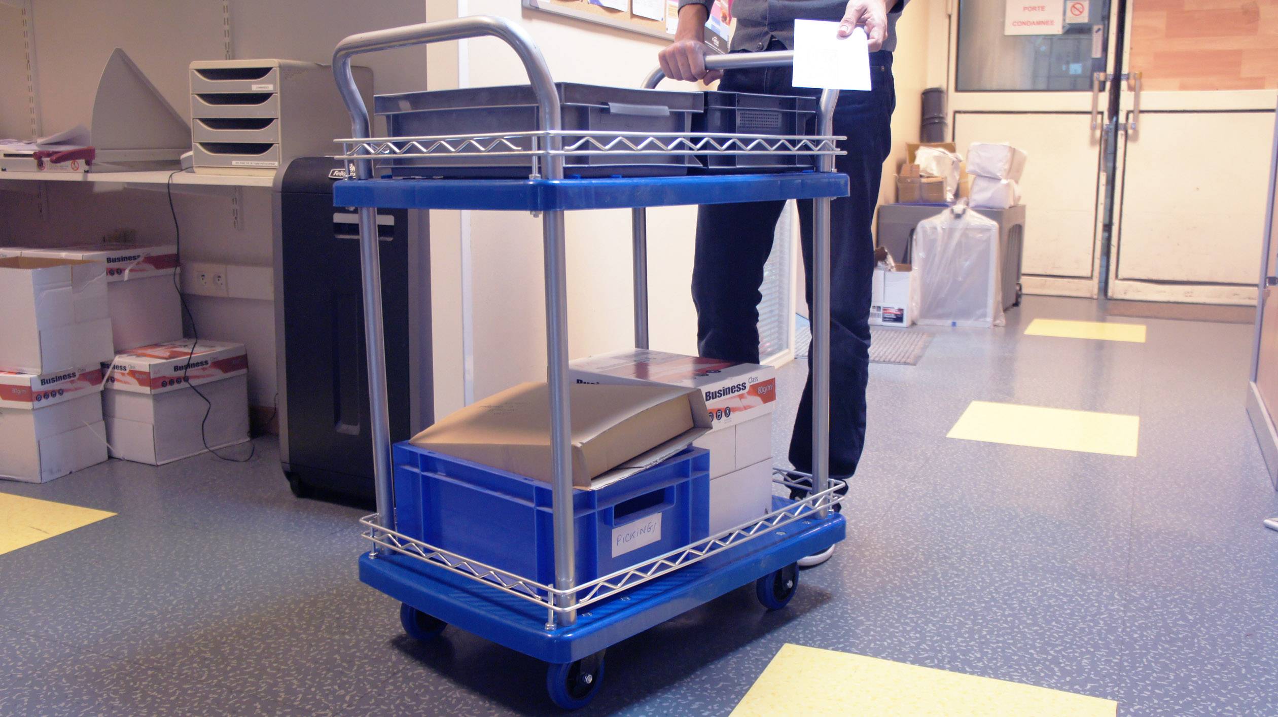 VISO SERVANTE300 Servierwagen Kunststoff Traglast (max.): 150kg Blau, Silber