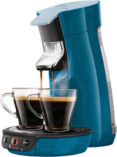 SENSEO® Viva Café HD6563/70 Kaffeepadmaschine Blau Höhenverstellbarer Kaffeeauslauf
