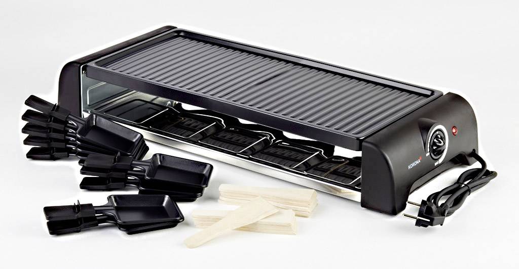 Korona 45060 Raclette 10 Pfännchen Schwarz