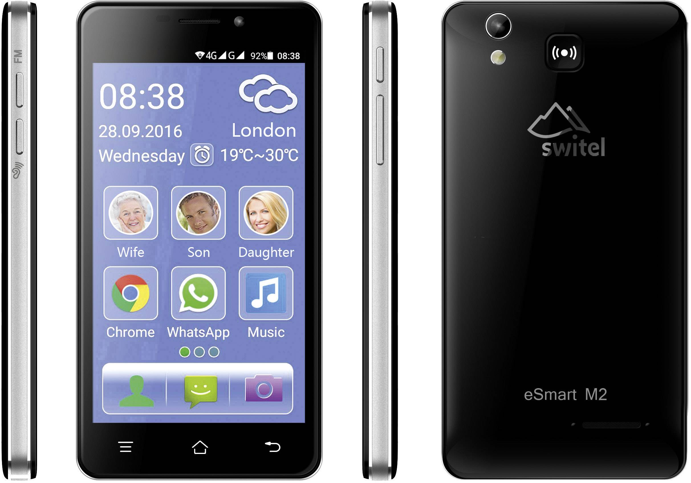 Switel eSmart M2 Senioren-Smartphone 8 GB 5 Zoll (12.7 cm)  Android™ 5.1 Lollipop Schwarz