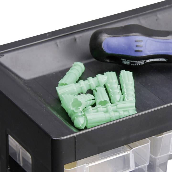 Allit 458140 Lagermagazin VarioPlus Basic D 21 (B x H x T) 305 x 435 x 170mm Schwarz, Grau, Gelb 1St.