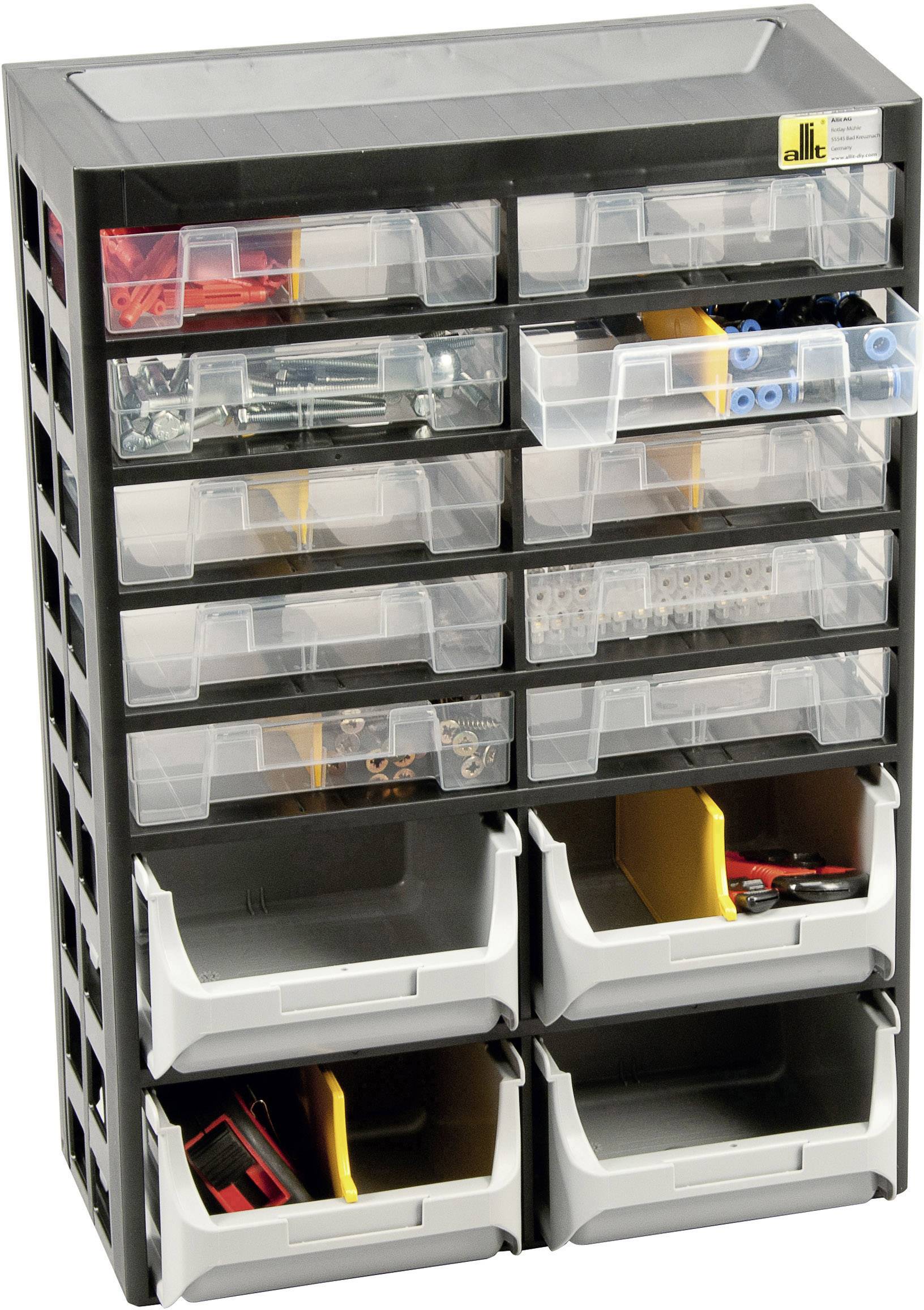 Allit 458140 Lagermagazin VarioPlus Basic D 21 (B x H x T) 305 x 435 x 170mm Schwarz, Grau, Gelb 1St.