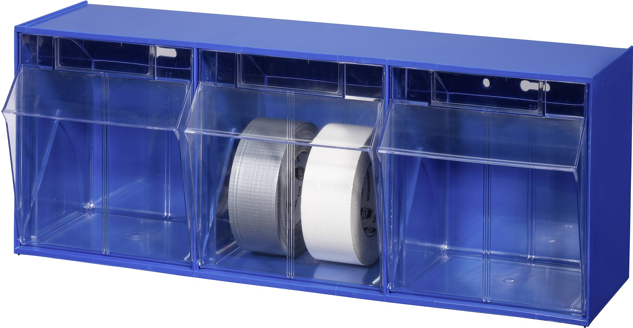 Allit 464410 Klappkasten-Magazin VarioPlus ProFlip 3 (B x H x T) 600 x 240 x 200mm Blau, Transparent 1St.