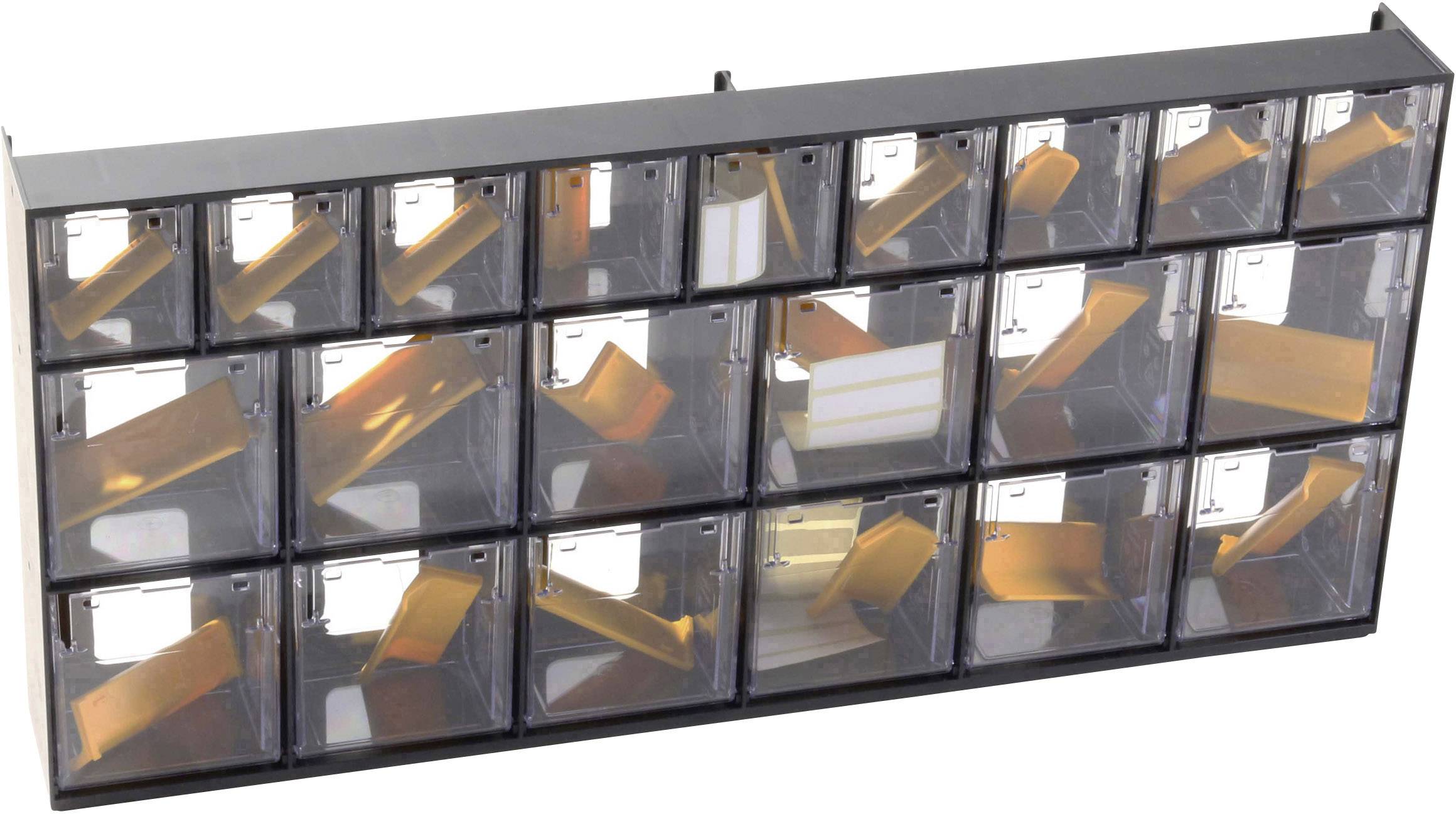 Allit 464445 Klappkasten-Magazin VarioPlus ProFlip 6/6/9 (B x H x T) 600 x 285 x 93mm Schwarz, Gelb, Transparent 1St.