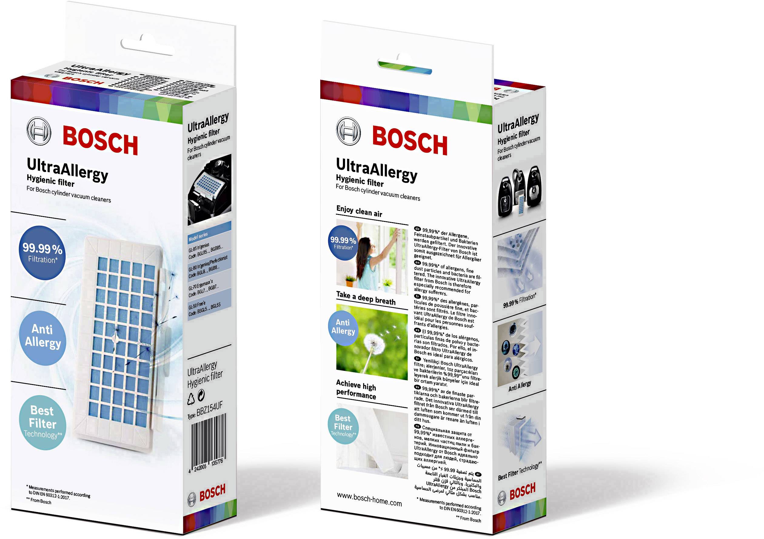 Bosch SDA Hygienefilter BBZ154UF