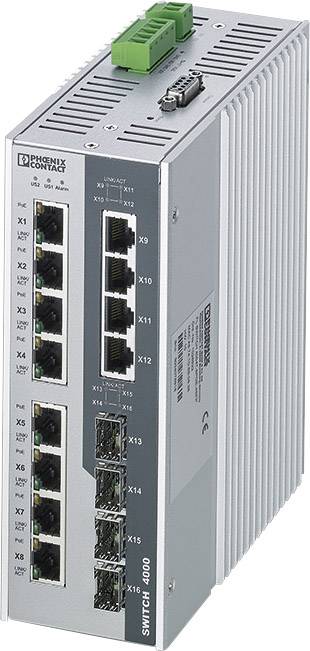 Phoenix Contact 1026922 FL SWITCH 4004T-8POE-4SFP Industrial Ethernet Switch