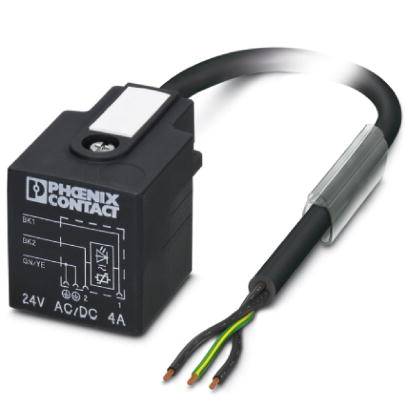Phoenix Contact Ventilstecker mit angespritzter Leitung 1443116 Schwarz SAC-3P- 3,0-PUR/A-1L-V 1443116 Inhalt: 1St.