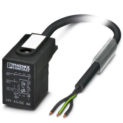 Ventilstecker mit angespritzter Leitung 1443200 Schwarz SAC-3P- 5,0-PUR/BI-1L-V 1443200 Phoenix Contact Inhalt: 1 St.