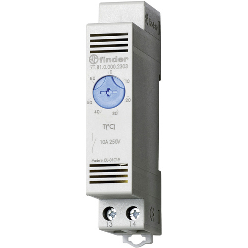 Finder Schaltschrankheizungs-Thermostat 7T.81.0.000.2303 250 V/AC 1 Schließer (L x B x H) 88.8 x 17