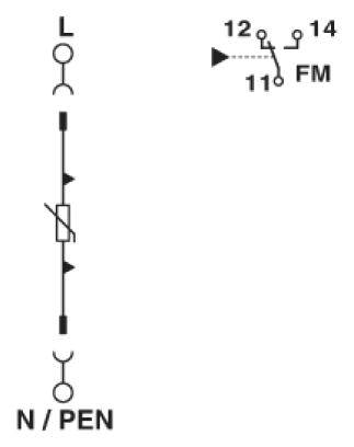 Phoenix Contact 2801042 VAL-MS-T1/T2 335/12.5/1+0-FM Überspannungsschutz-Ableiter 1St.
