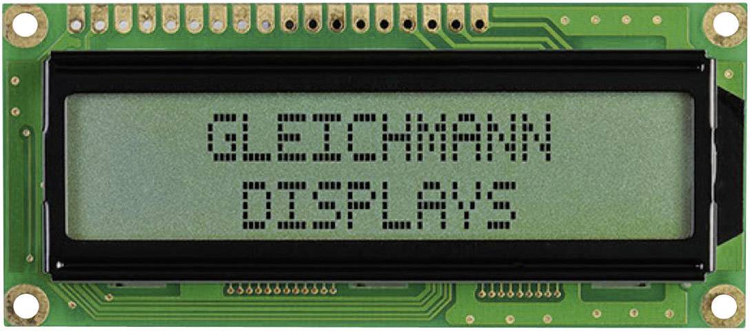 Gleichmann LCD-Display 3-farbig (B x H x T) 80 x 36 x 13.2mm GE-C1602B-CFH-JT/R