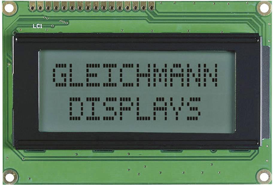 Gleichmann LCD-Display Weiß Schwarz (B x H x T) 87 x 60 x 13.6 mm GE-C1604A-TFH-JT/R