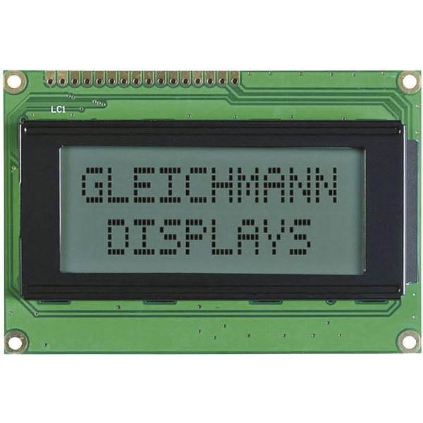 Gleichmann LCD-Display Weiß Schwarz (B x H x T) 87 x 60 x 13.6mm GE-C1604A-TFH-JT/R