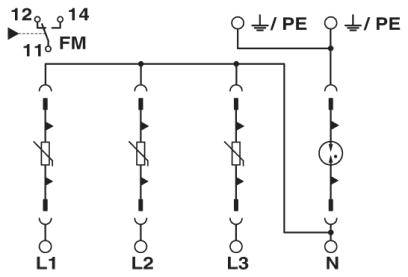 Phoenix Contact 2920968 VAL-MS 385/80/3+1-FM Überspannungsschutz-Ableiter 1 St.