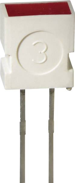 Kingbright L-1043 ID LED bedrahtet Rot Rechteckig 3.65 x 6.15 mm 10 mcd 100 ° 20 mA 2 V