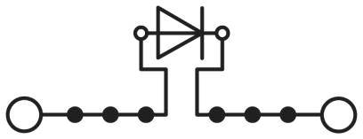Elektronisches Schaltbild eines Diodengleichrichters, bestehend aus einer Diode, die mit einem Schaltkreis verbunden ist.